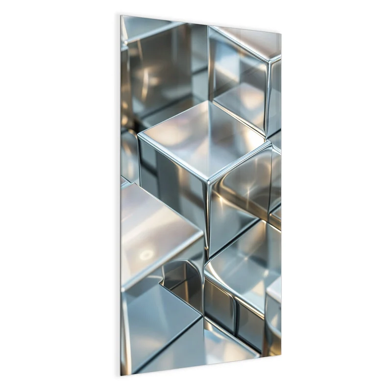 Magnettafel - Metallische Würfel