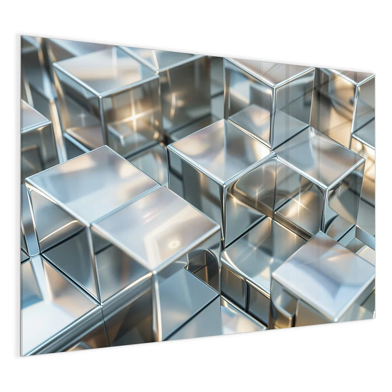 Magnettafel - Metallische Würfel