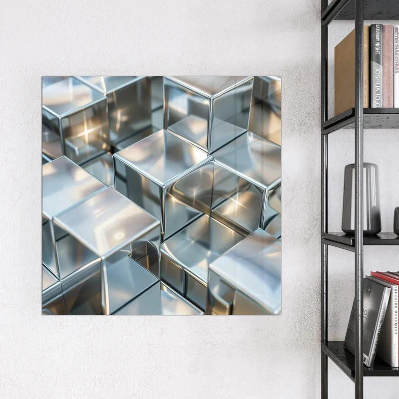 Magnettafel - Metallische Würfel