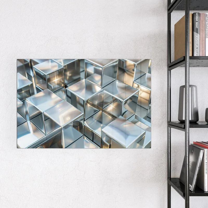 Magnettafel - Metallische Würfel