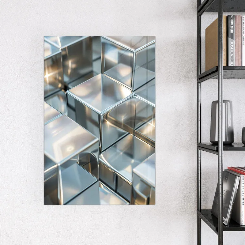 Magnettafel - Metallische Würfel