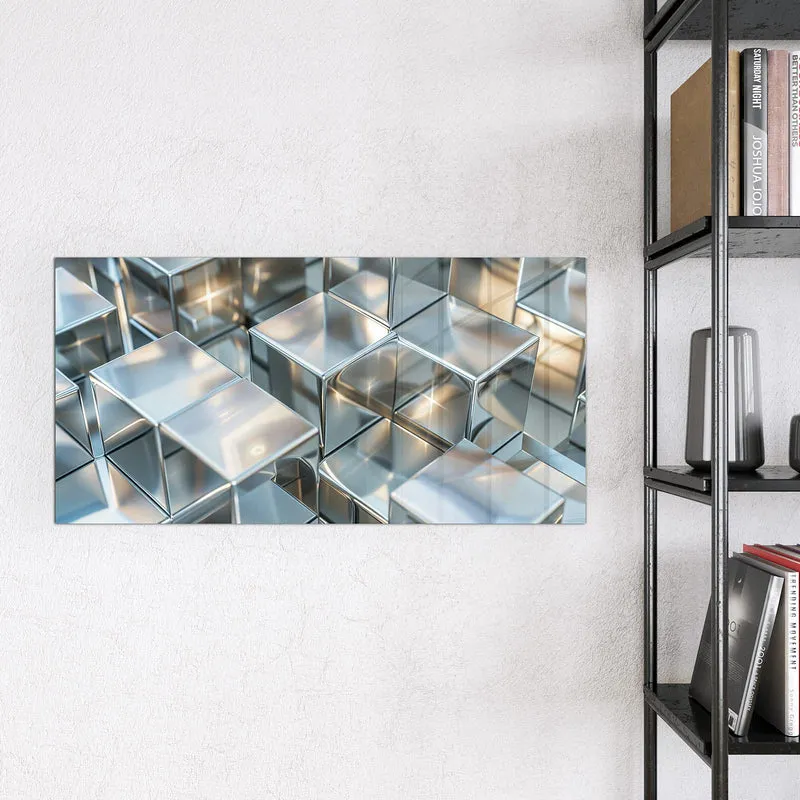 Magnettafel - Metallische Würfel
