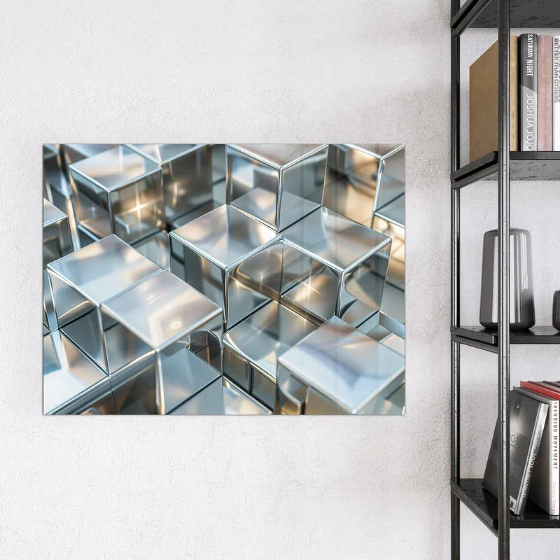 Magnettafel - Metallische Würfel