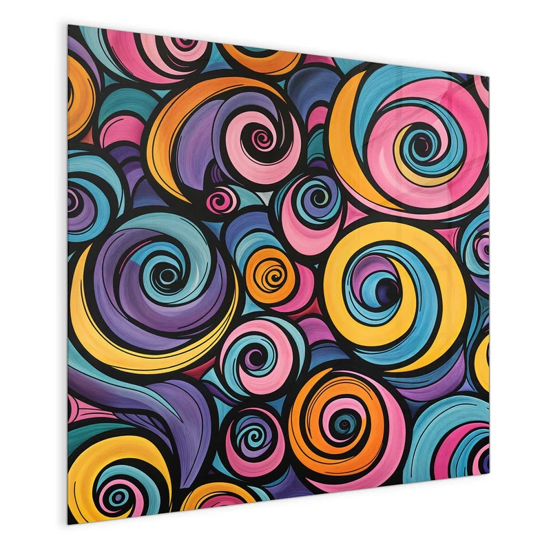 Magnettafel - Farbige Spiralen