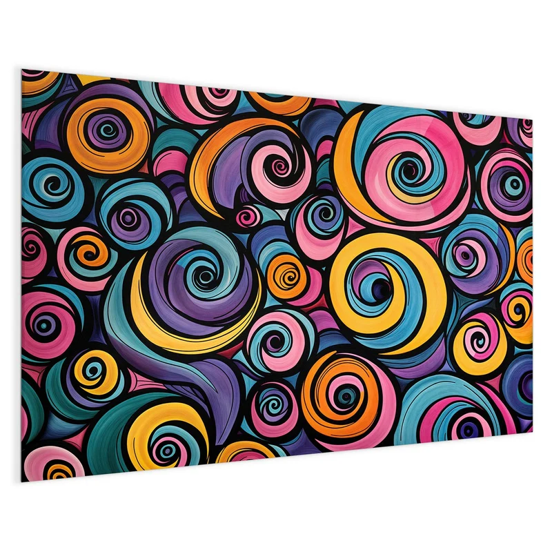 Magnettafel - Farbige Spiralen