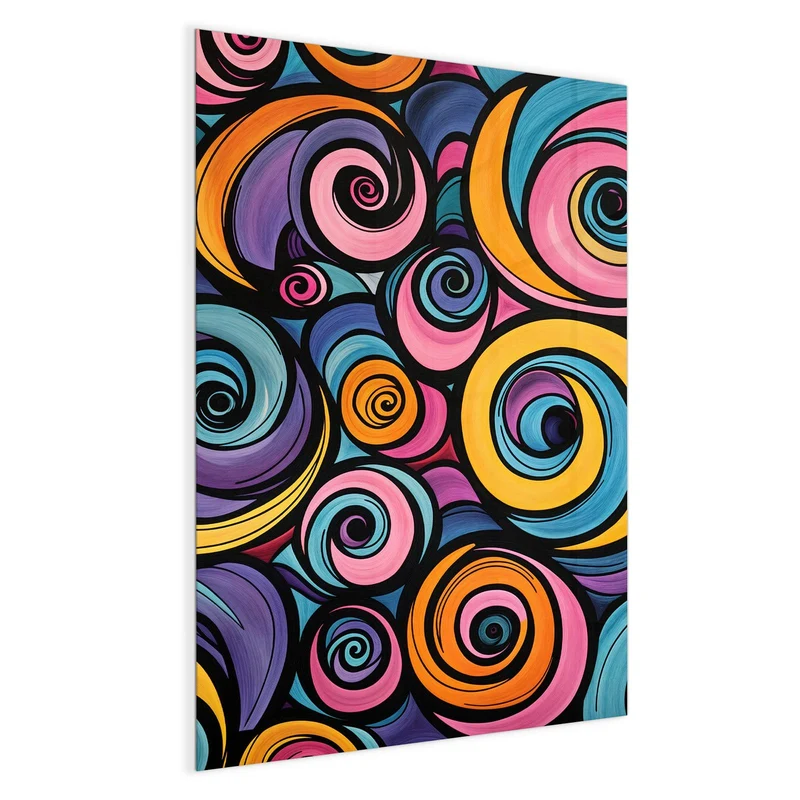 Magnettafel - Farbige Spiralen