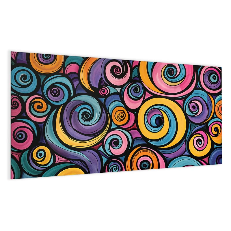 Magnettafel - Farbige Spiralen