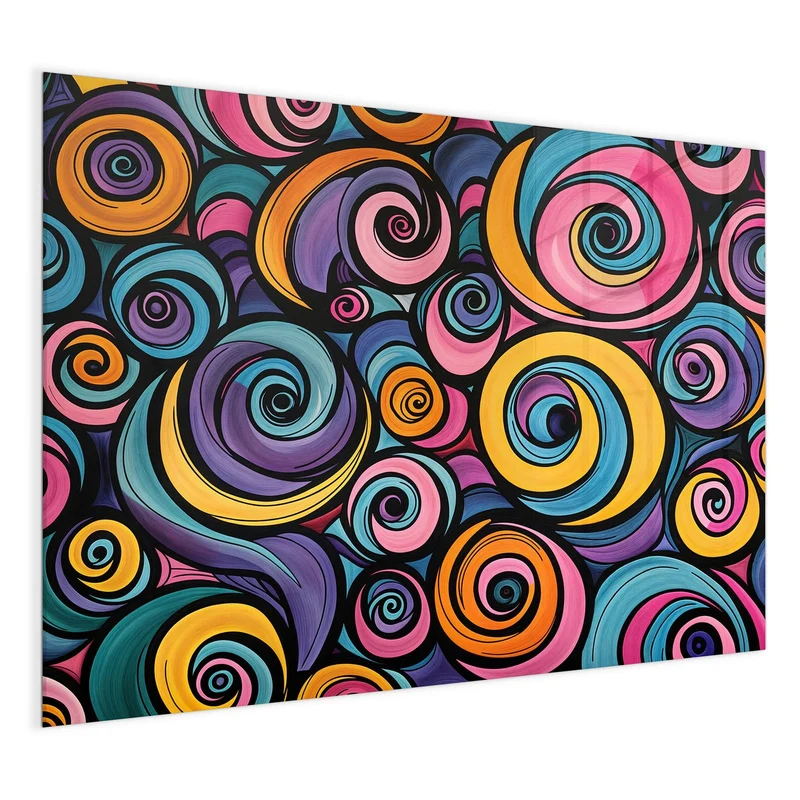 Magnettafel - Farbige Spiralen