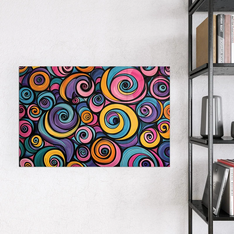Magnettafel - Farbige Spiralen