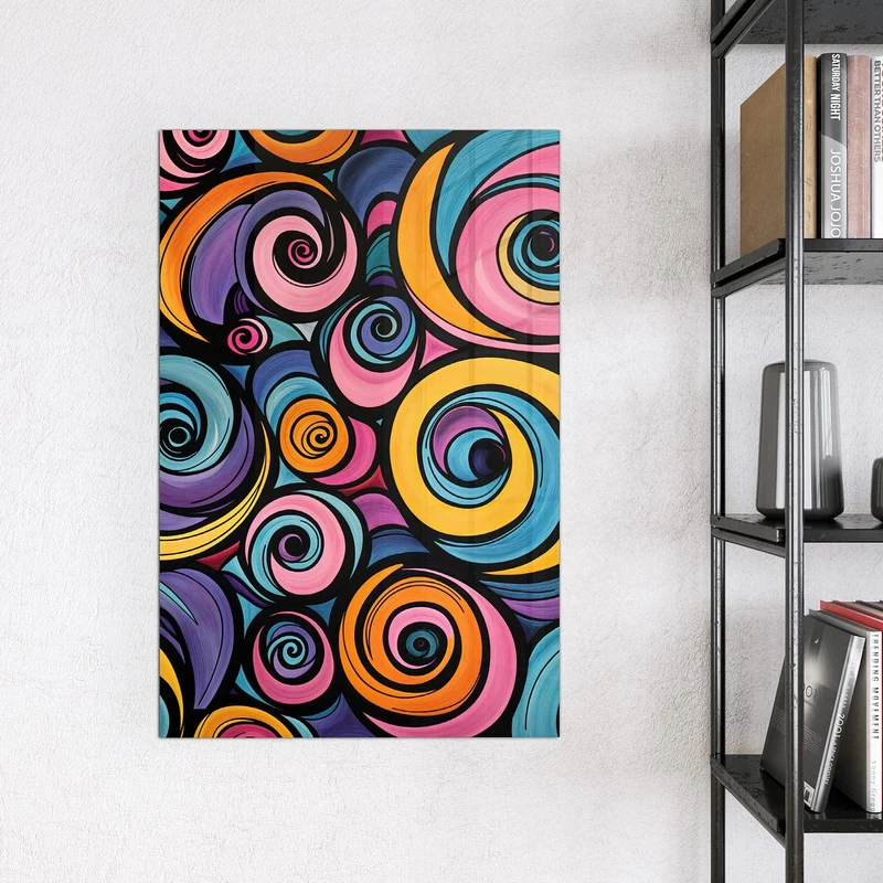 Magnettafel - Farbige Spiralen