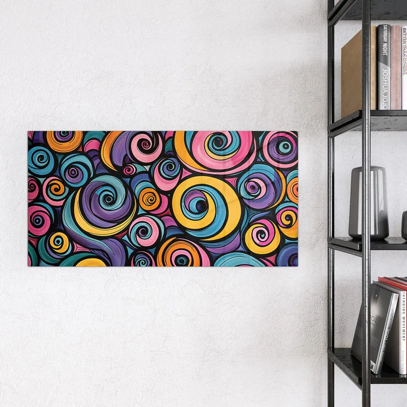 Magnettafel - Farbige Spiralen