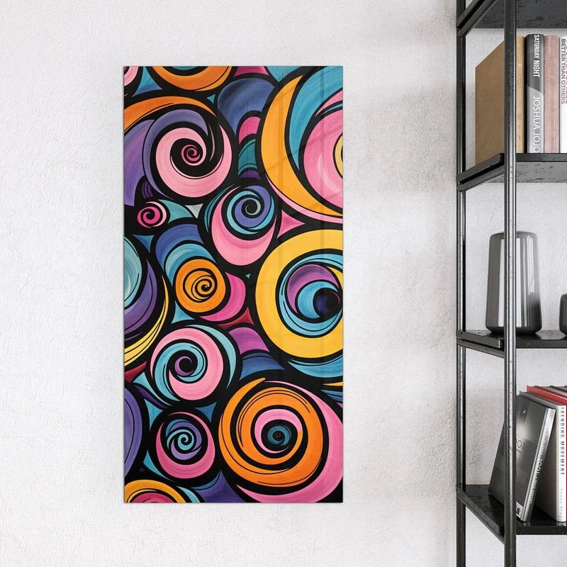 Magnettafel - Farbige Spiralen
