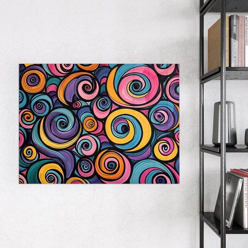 Magnettafel - Farbige Spiralen