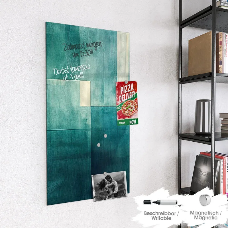 Magnettafel - Türkise Rechtecke
