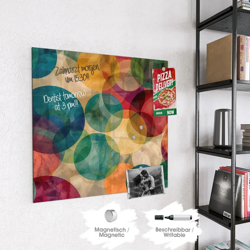 Magnettafel - Farbenfrohe Kreise