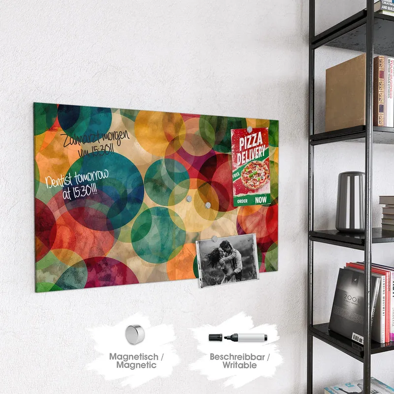 Magnettafel - Farbenfrohe Kreise
