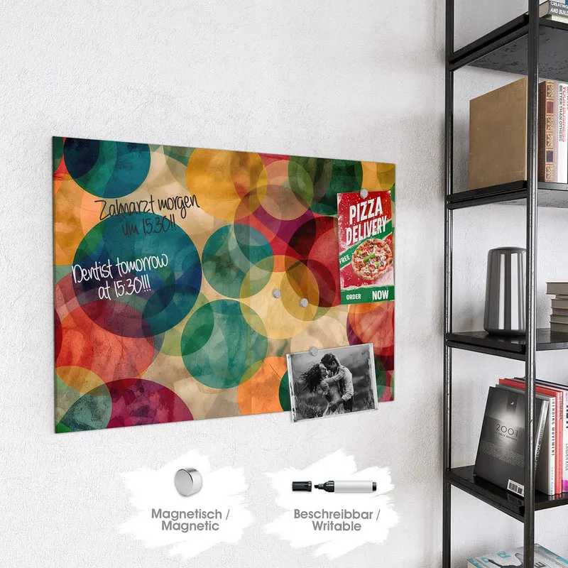Magnettafel - Farbenfrohe Kreise