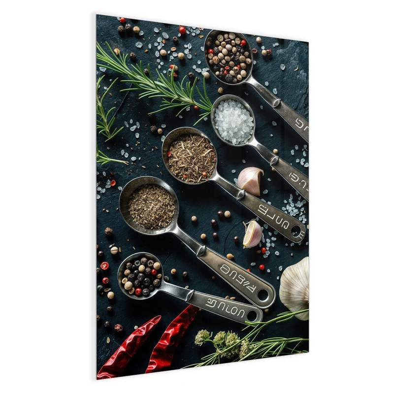 Magnettafel - Gewürze in Messlöffeln