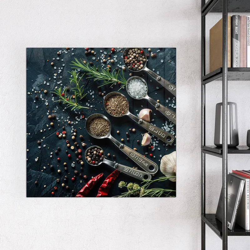 Magnettafel - Gewürze in Messlöffeln