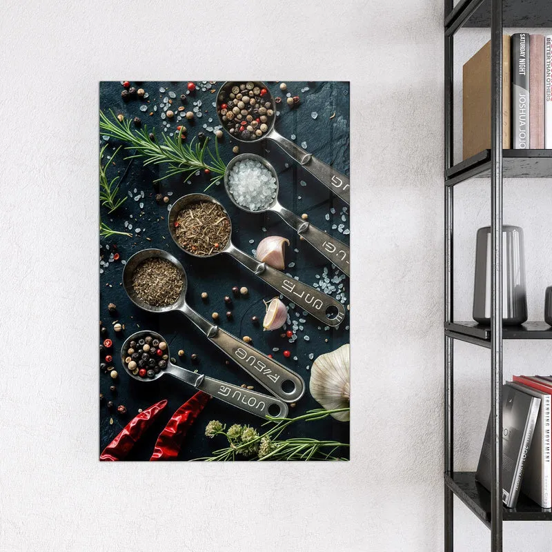 Magnettafel - Gewürze in Messlöffeln