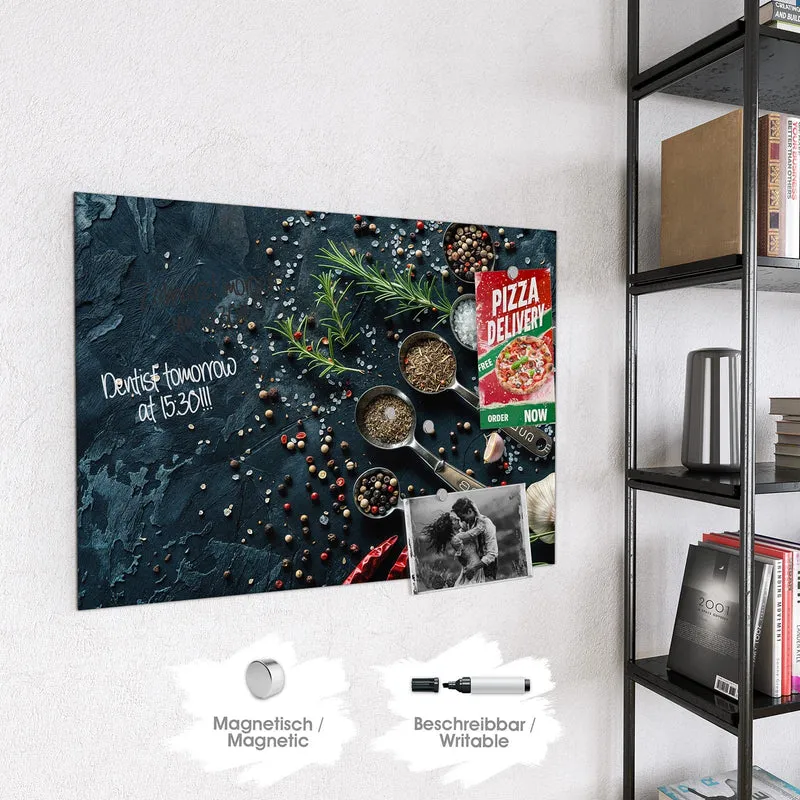 Magnettafel - Gewürze in Messlöffeln