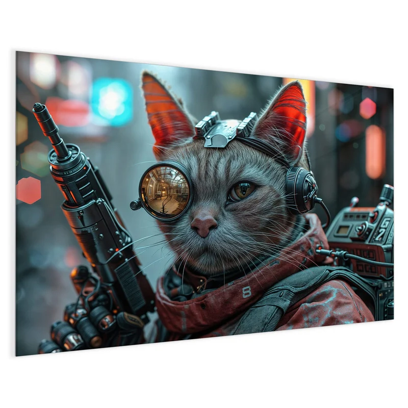 Magnettafel - Katze mit Fliegerbrille