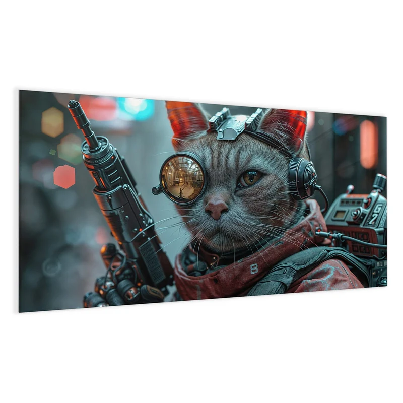 Magnettafel - Katze mit Fliegerbrille