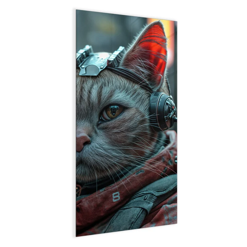 Magnettafel - Katze mit Fliegerbrille