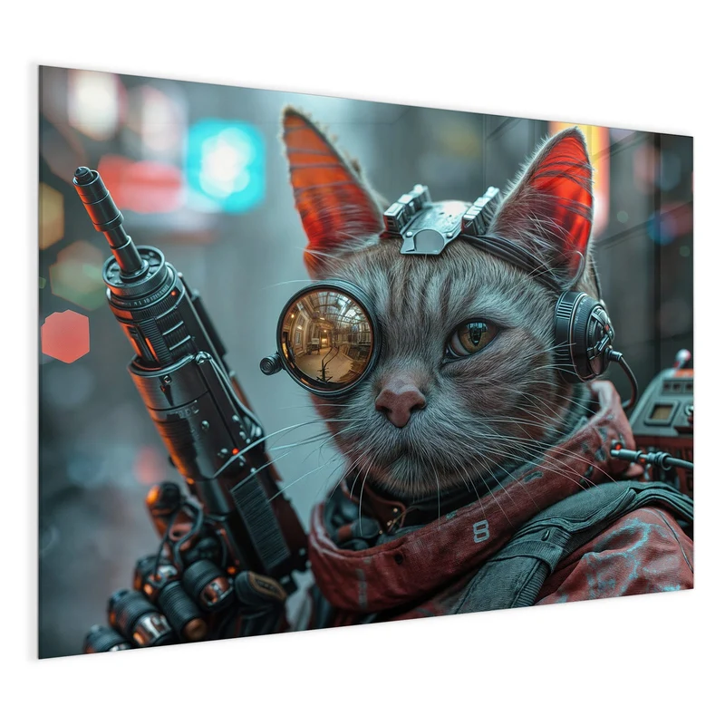 Magnettafel - Katze mit Fliegerbrille