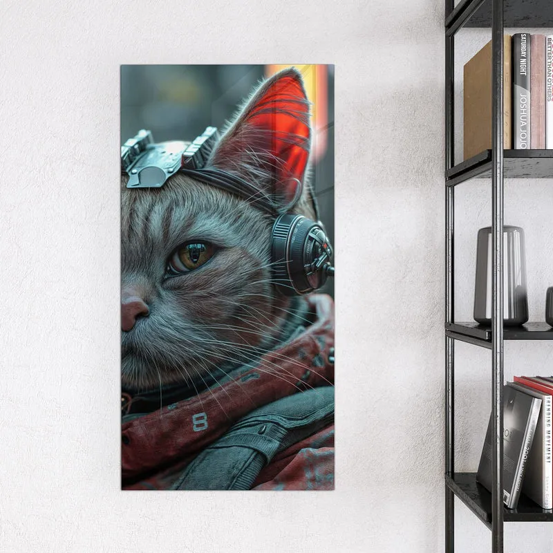 Magnettafel - Katze mit Fliegerbrille