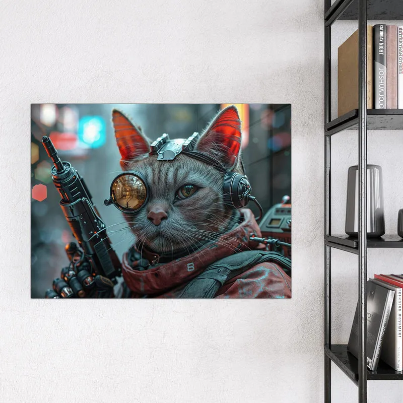 Magnettafel - Katze mit Fliegerbrille