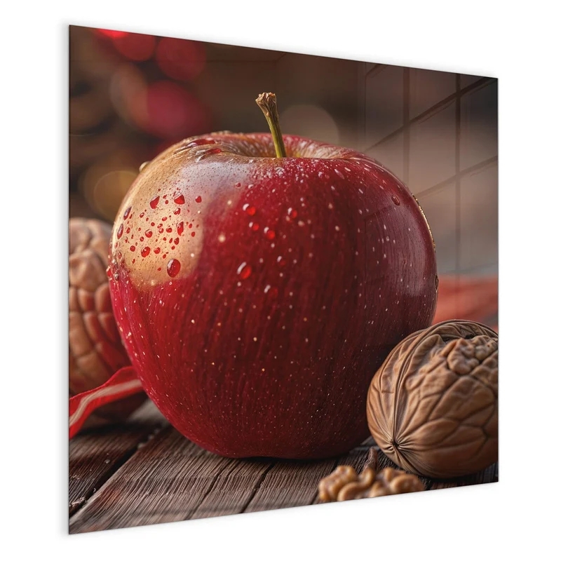 Magnettafel - Apfel und Nüsse