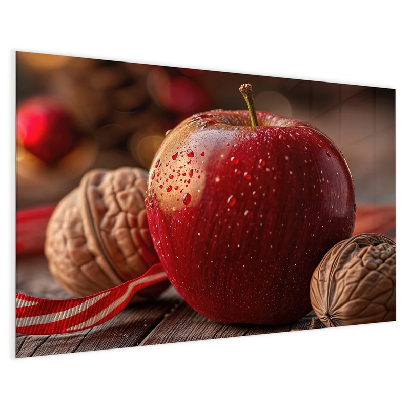 Magnettafel - Apfel und Nüsse