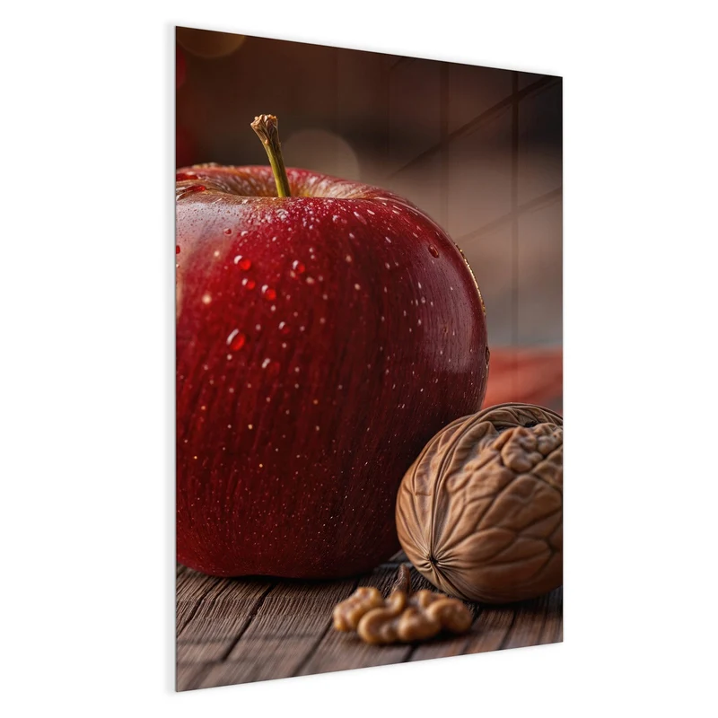 Magnettafel - Apfel und Nüsse