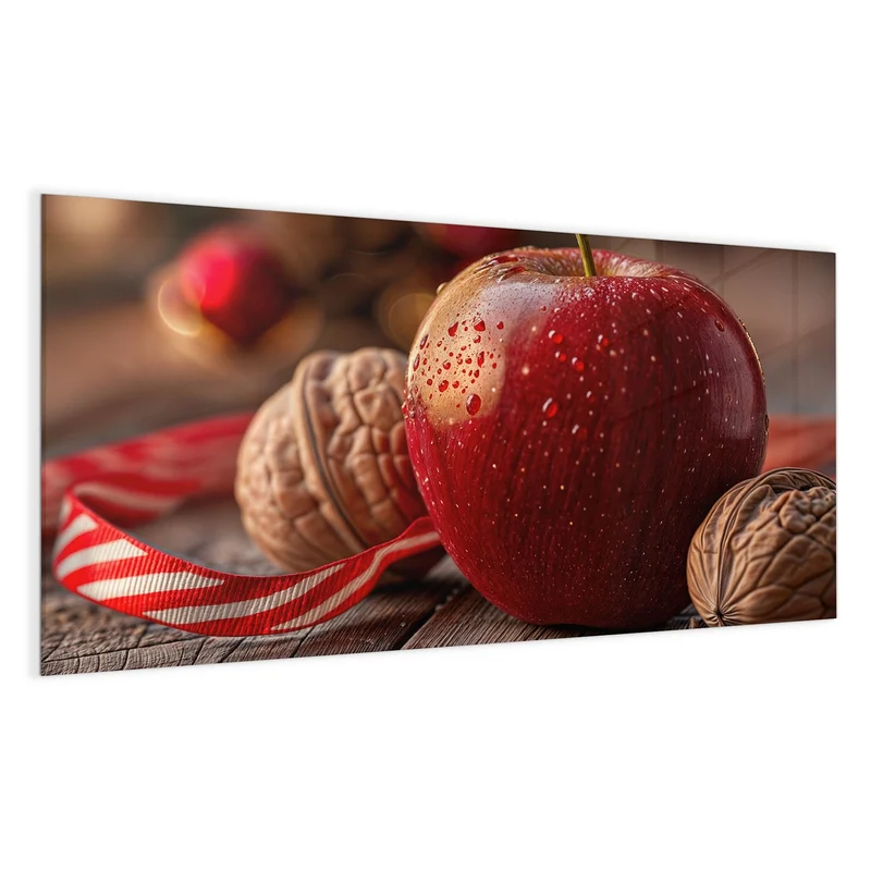 Magnettafel - Apfel und Nüsse