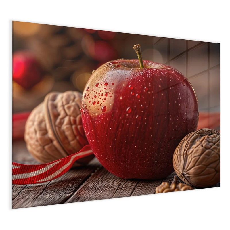 Magnettafel - Apfel und Nüsse