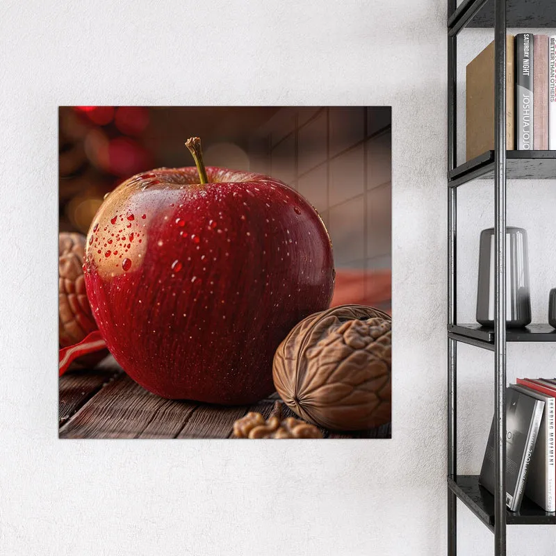 Magnettafel - Apfel und Nüsse