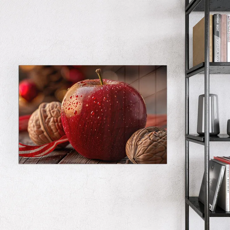 Magnettafel - Apfel und Nüsse