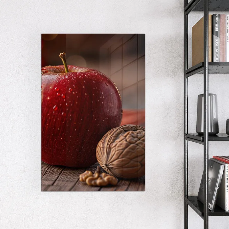 Magnettafel - Apfel und Nüsse