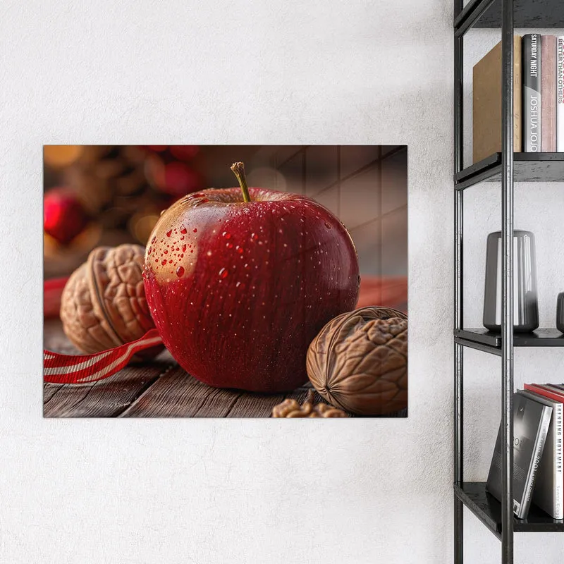 Magnettafel - Apfel und Nüsse
