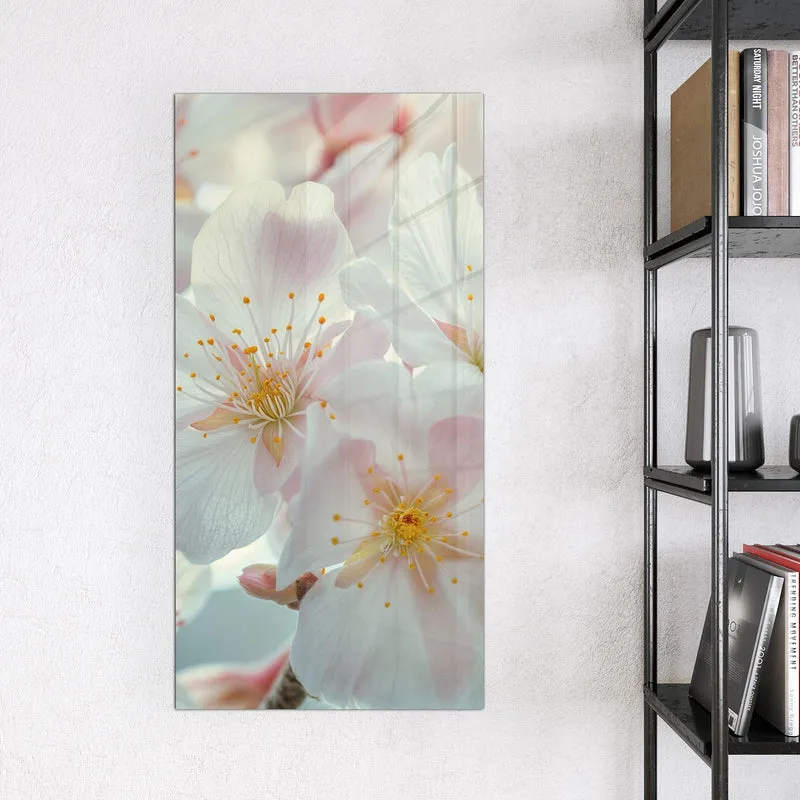 Magnettafel - Weiße Frühlingsblüten