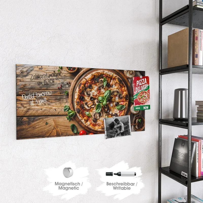 Magnettafel - Pizza mit Champignons