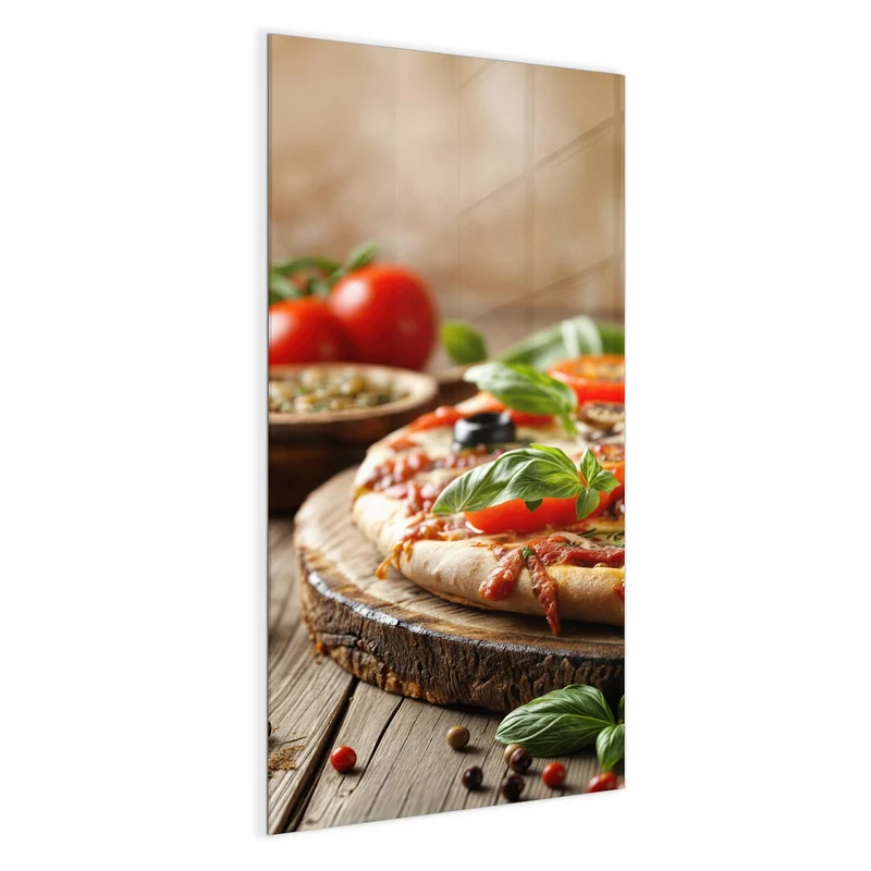 Magnettafel - Pizza auf Holzbrett
