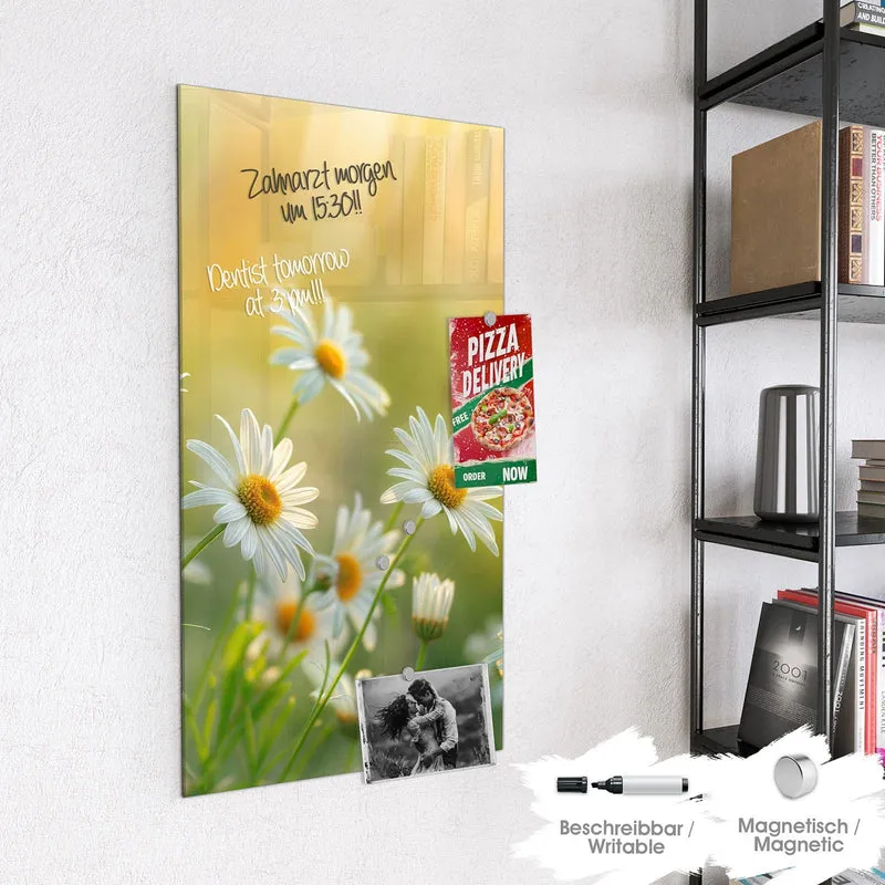 Magnettafel - Weiße Margeriten