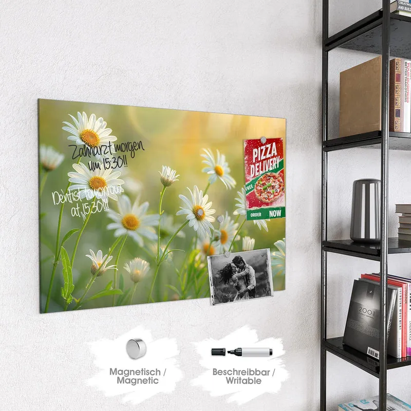Magnettafel - Weiße Margeriten