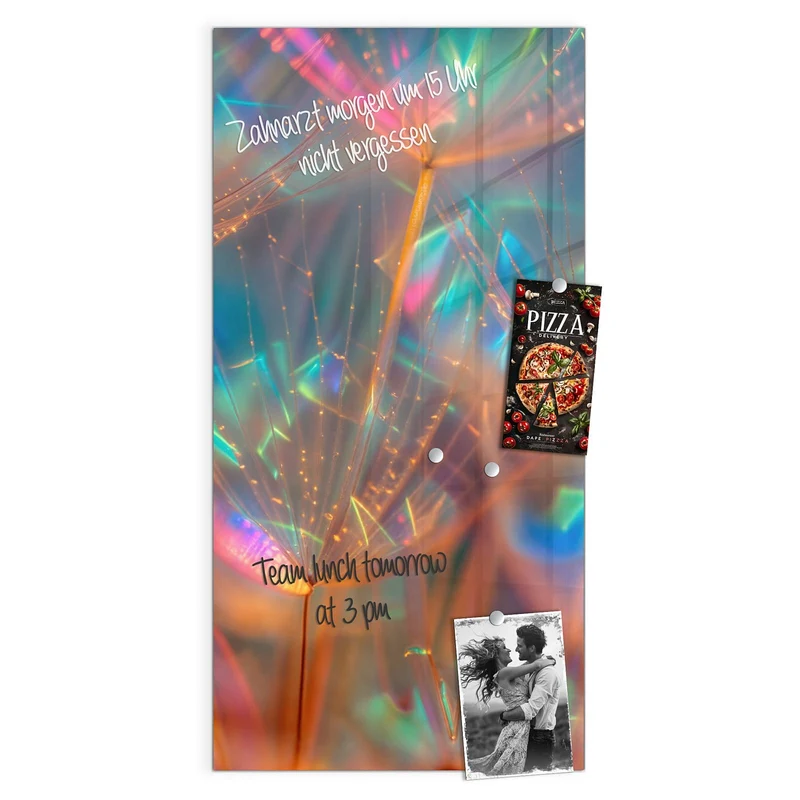 Magnettafel - Bunte Pusteblume