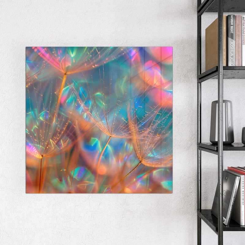 Magnettafel - Bunte Pusteblume