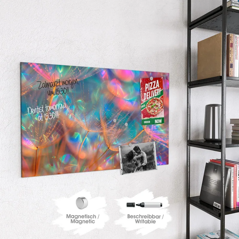 Magnettafel - Bunte Pusteblume