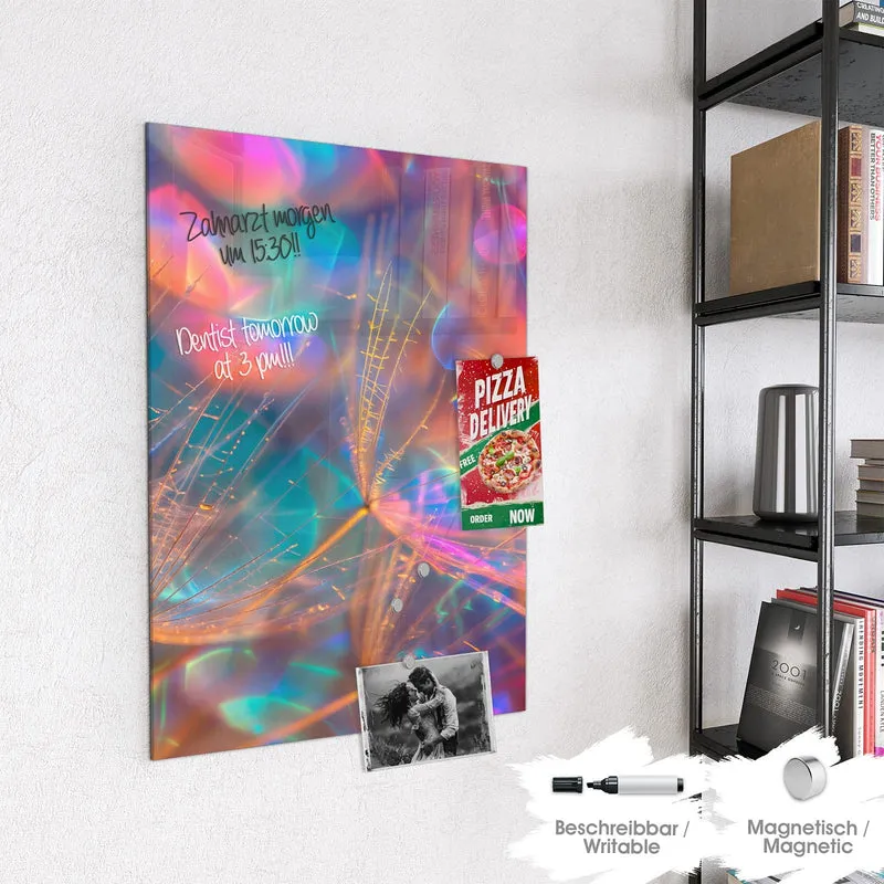 Magnettafel - Bunte Pusteblume