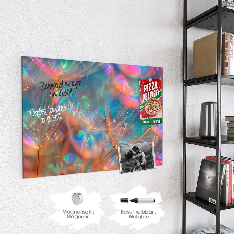 Magnettafel - Bunte Pusteblume